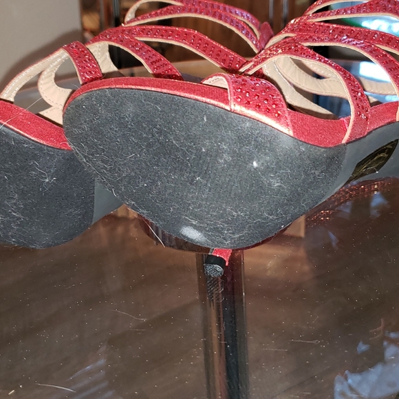 Scene Red Rhinestone Heels - Picture 8 of 11